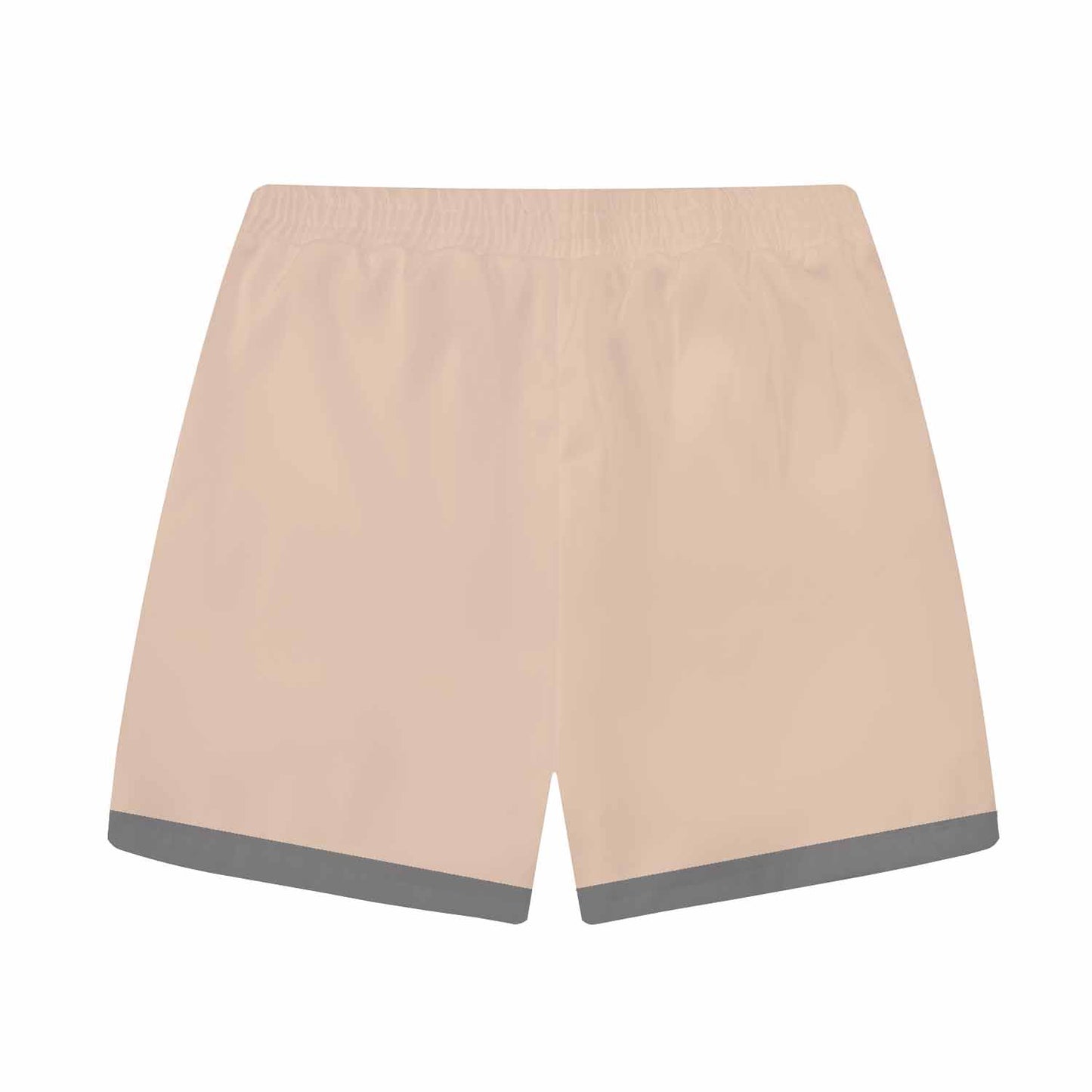 Ocean-Style Brown Seahorse Pattern Elastic Waistband Summer Casual Shorts