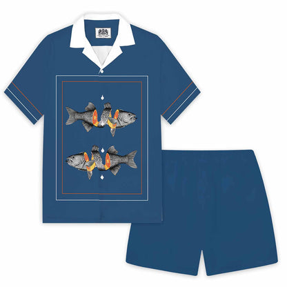 Dark Blue Casual Shorts