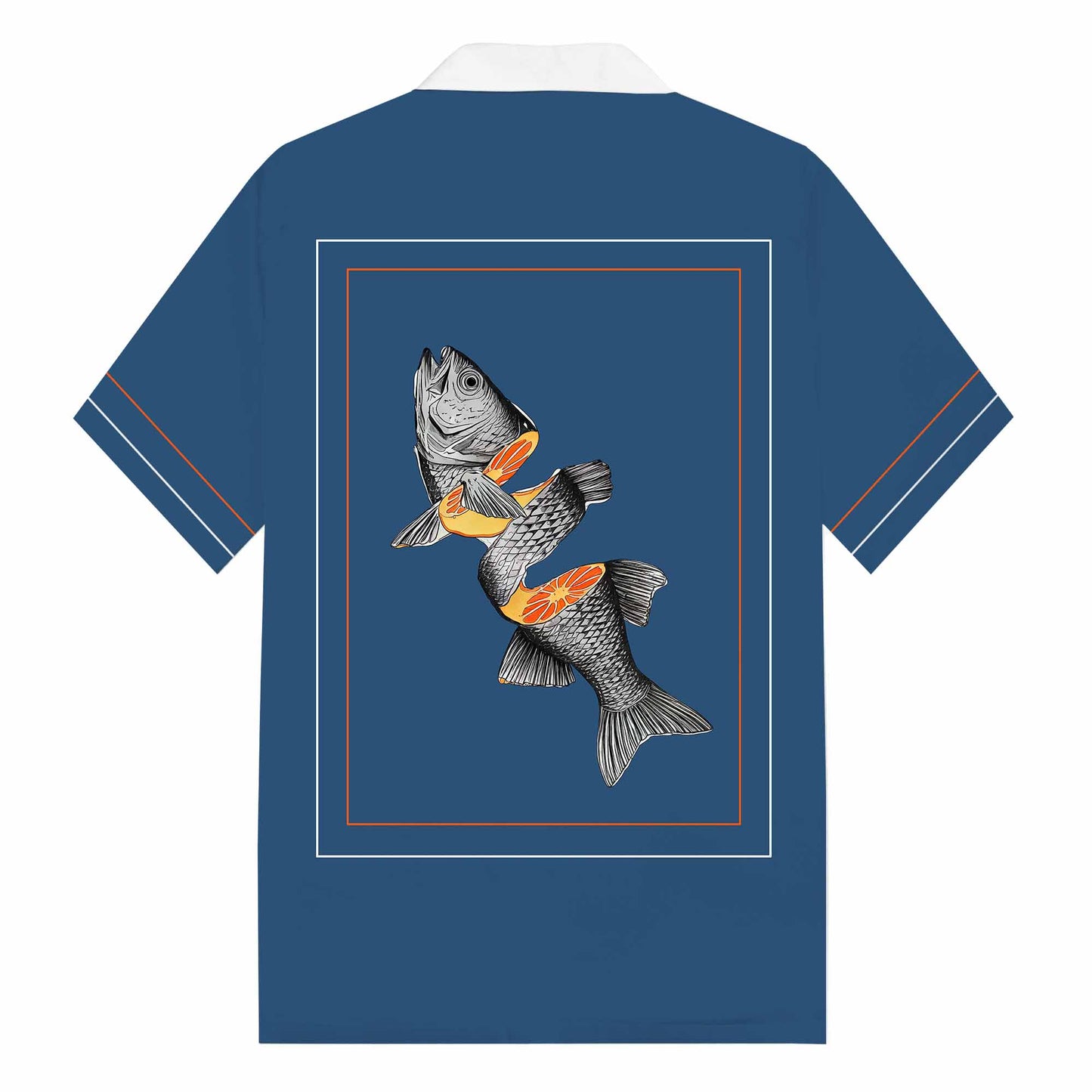 Dark Blue Casual Short-Sleeved Shirt