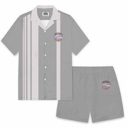 Gray Casual Camp Collar Short Sleeve Shirt