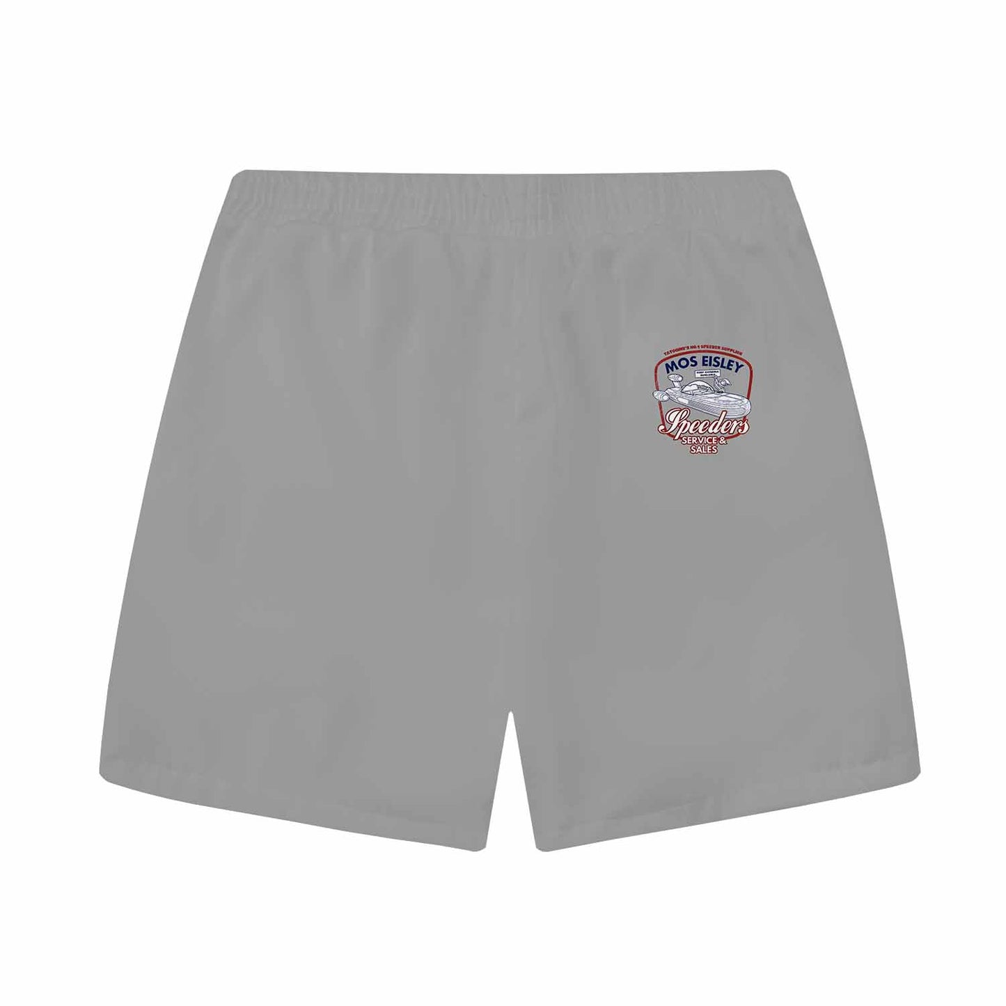 Gray Casual Elastic Waistband Casual Shorts