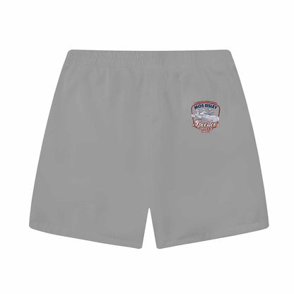 Gray Casual Elastic Waistband Casual Shorts