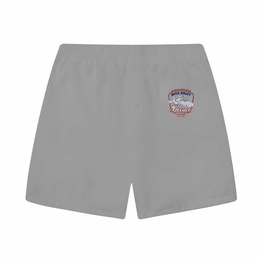 Gray Casual Elastic Waistband Casual Shorts
