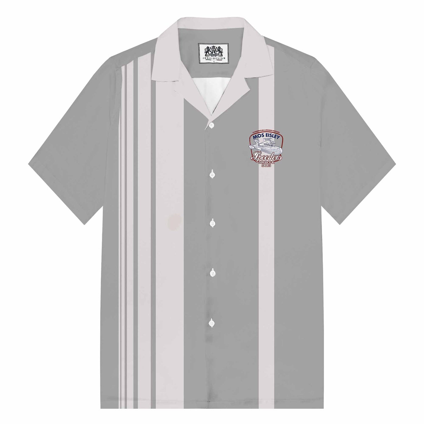 Gray Casual Camp Collar Short Sleeve Shirt