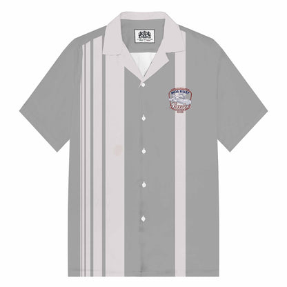 Gray Casual Camp Collar Short Sleeve Shirt