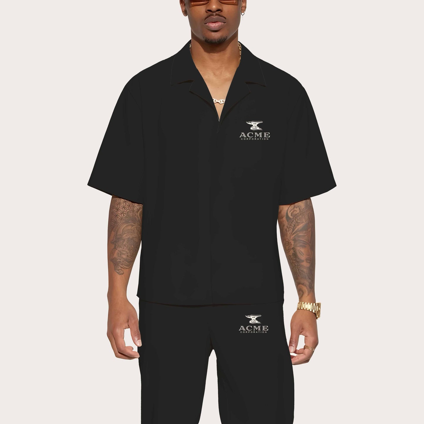 Acme Corporation Camp Collar Short Sleeve Shirt