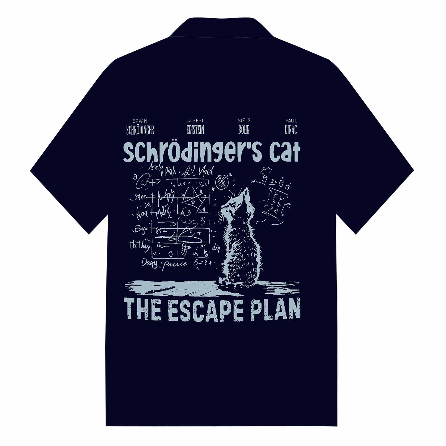 Schrodinger's Cat The Escape Plan Camp Collar Short-Sleeved Shirt