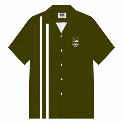 Autism Awareness Elements Periodic Camp Collar Short-Sleeved Shirt