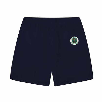 Save The Planet, Kill All Humans Print Elastic Band Casual Shorts