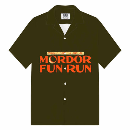 Mordor Fun Run Camp Collar Short-Sleeved Shirt