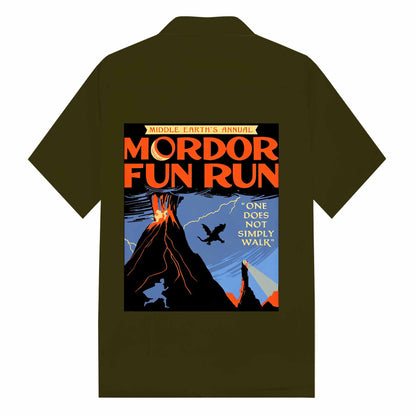 Mordor Fun Run Camp Collar Short-Sleeved Shirt