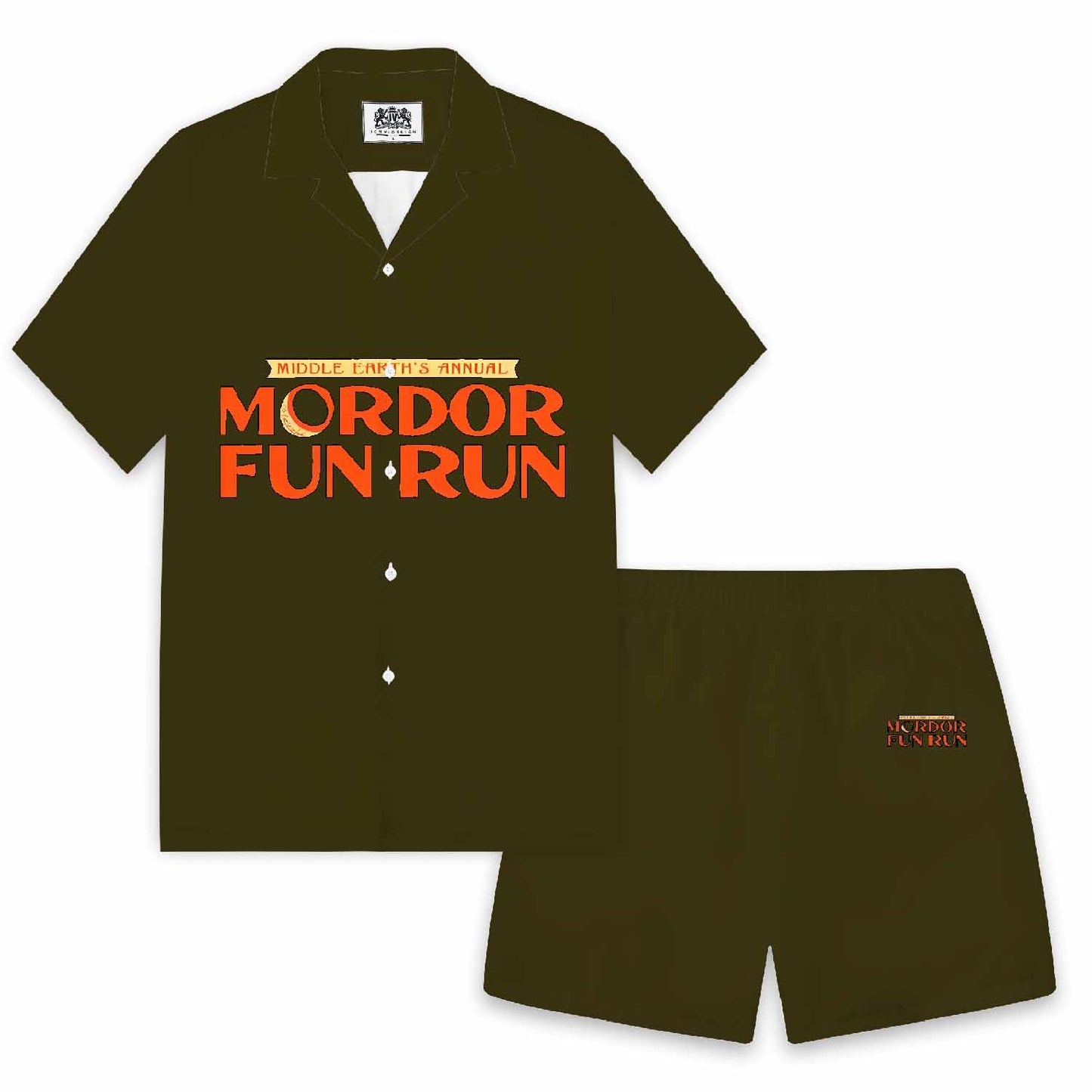 Mordor Fun Run Camp Collar Short-Sleeved Shirt