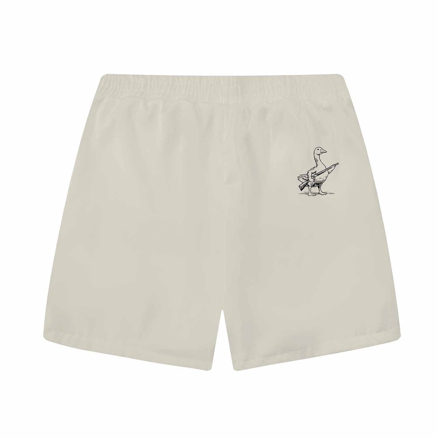 Today I'm A Serious Goose Print Elastic Band Casual Shorts