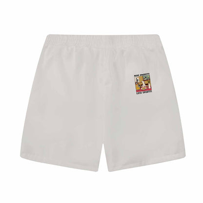 Summer More Spaghetti Less Upsetti Print Elastic Band Casual Shorts