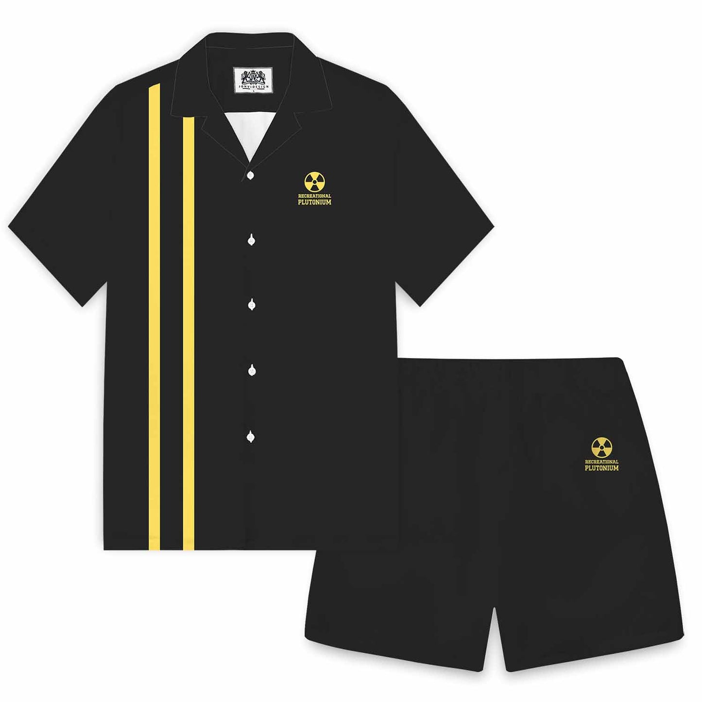 Legalize Recreational Plutonium Camp Collar Short-Sleeved Shirt
