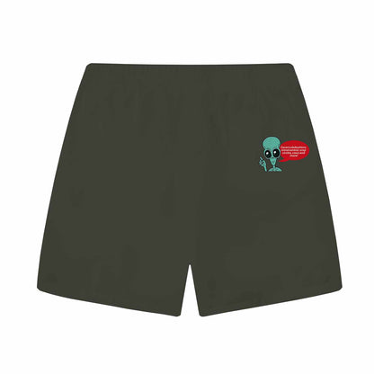 Earth Invasion For Dummies Elastic Band Casual Shorts