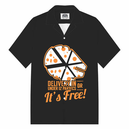Millennium Pizza Star Wars Camp Collar Short-Sleeved Shirt