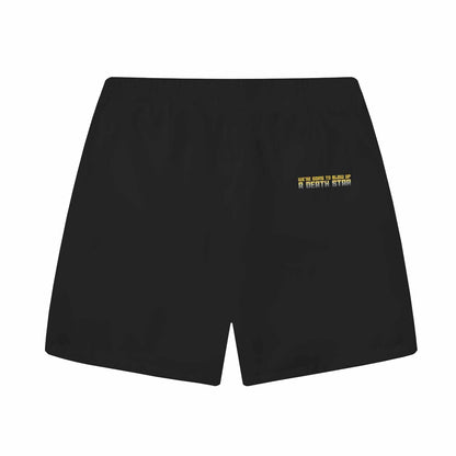Vintage Get in Loser Print Elastic Band Casual Shorts