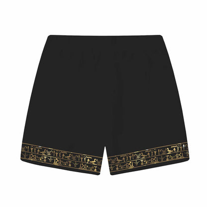 Ancient Egyptian Anubis Art Casual Elastic Waist Shorts