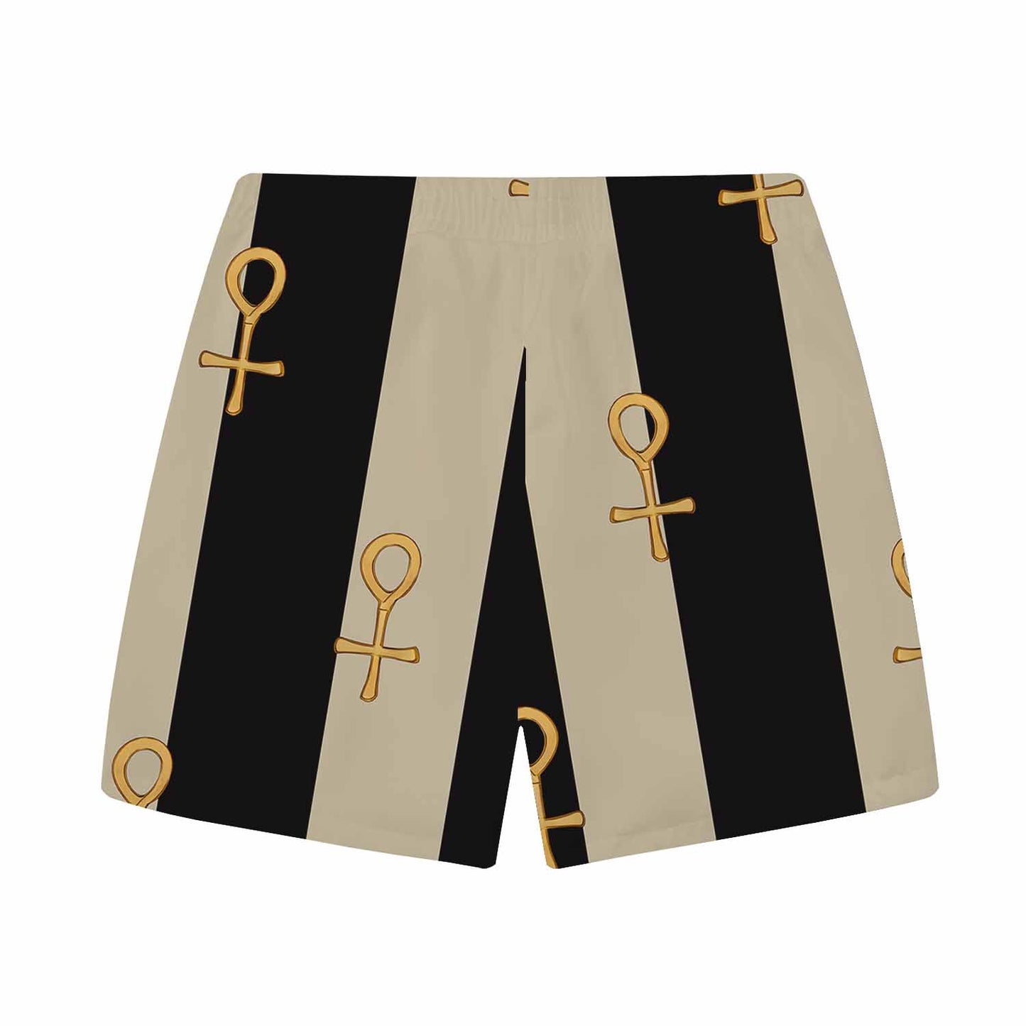 Ancient Egyptian Hieroglyph Pharaoh God Men's Casual Elastic Waist Shorts
