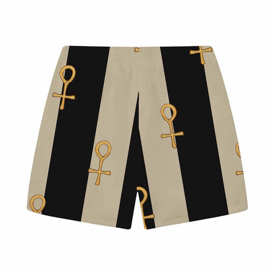 Ancient Egyptian Hieroglyph Pharaoh God Men's Casual Elastic Waist Shorts