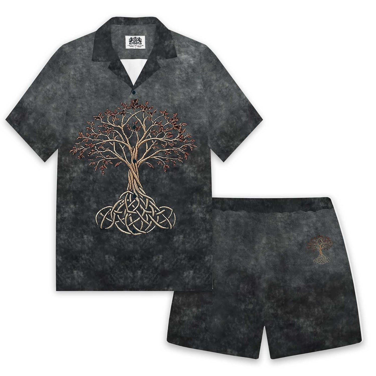 Men's Viking Tree of Life Elastic Waist Shorts