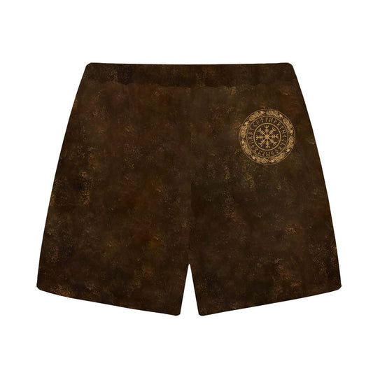 Tribal Viking Bird Graphics Vintage Elastic Waist Shorts