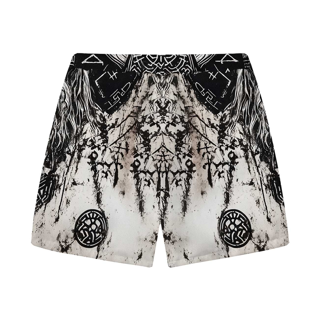 Ancient Viking Warrior Gradient Elastic Waist Shorts