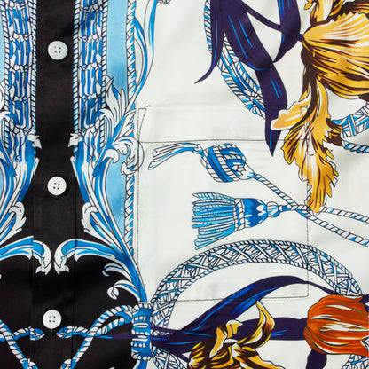 Floral Paisley Pattern Short Sleeve Shirt for Men Jonvidesign
