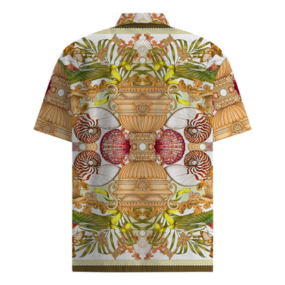 Floral Pattern Short Sleeve Shirt for Vacation Jonvidesign