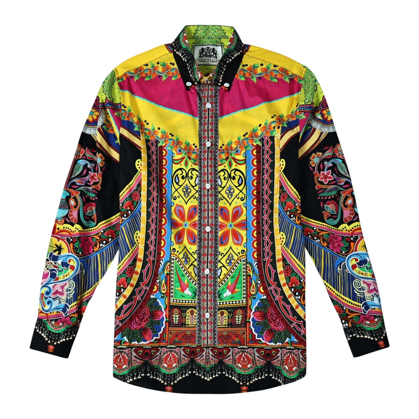Floral Print Long Sleeve Shirt Jonvidesign