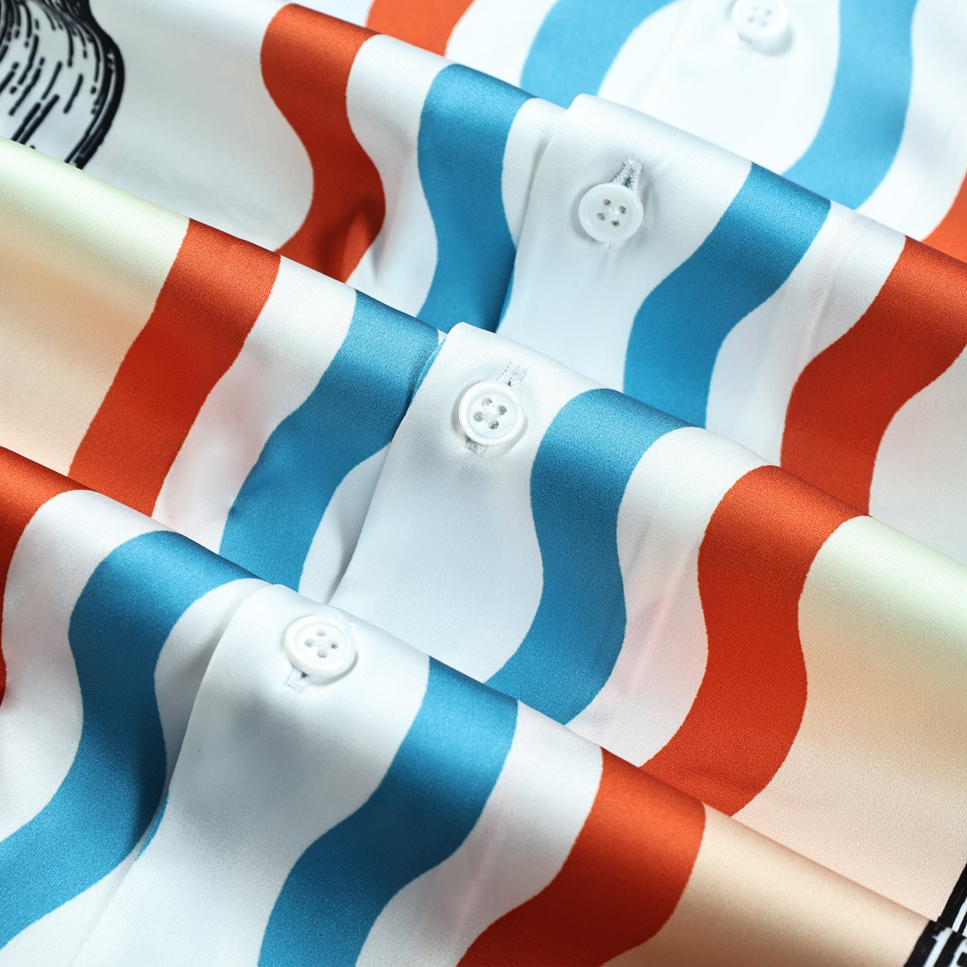 Goose Pattern Camp Collar Bowling Shirt Jonvidesign