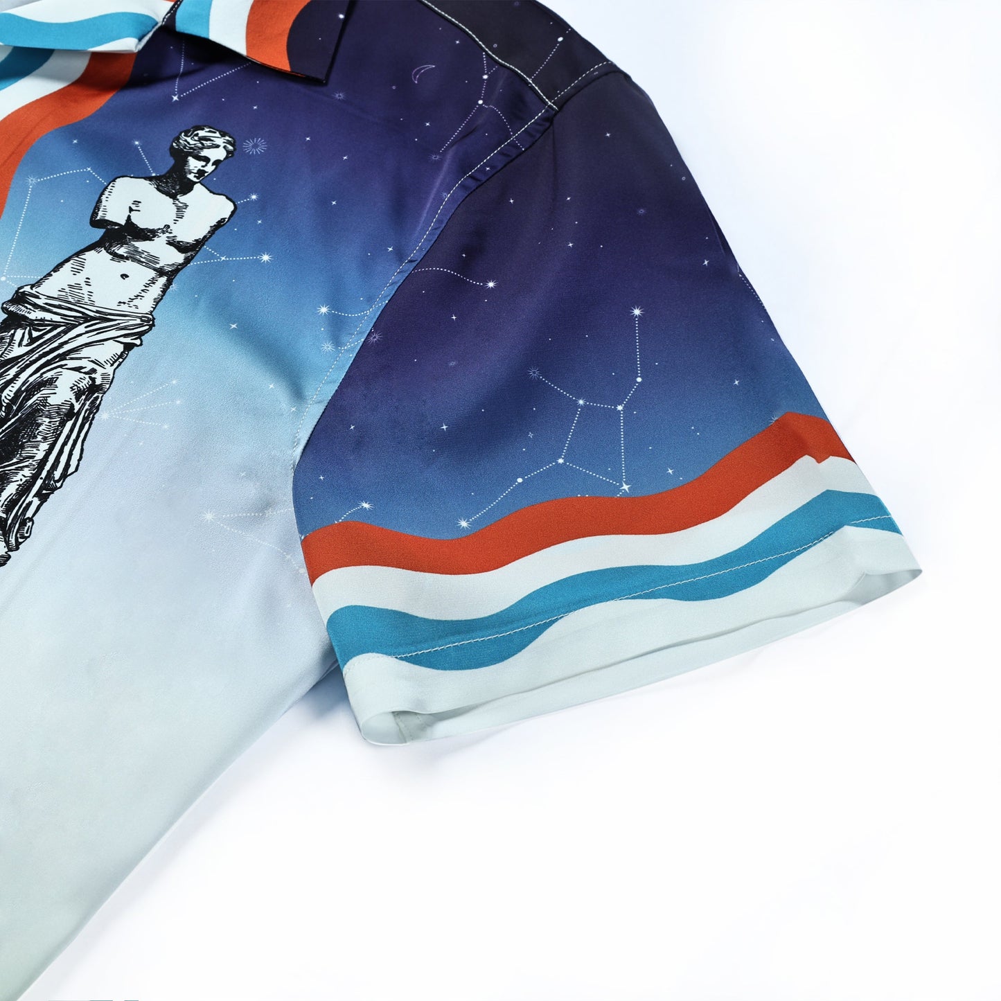 Goose Pattern Camp Collar Bowling Shirt Jonvidesign