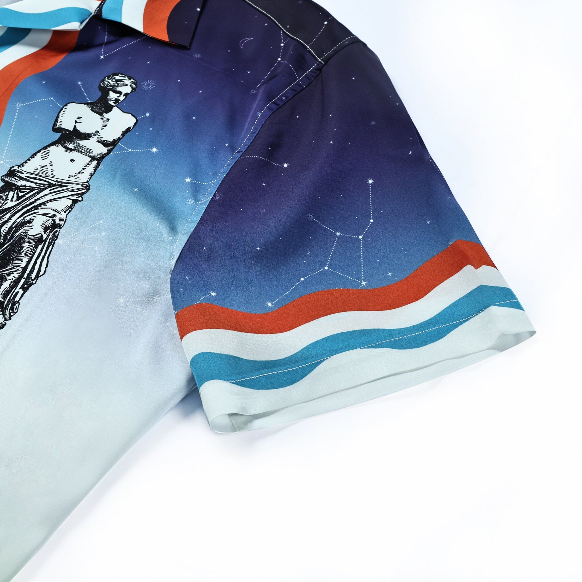 Goose Pattern Camp Collar Bowling Shirt Jonvidesign