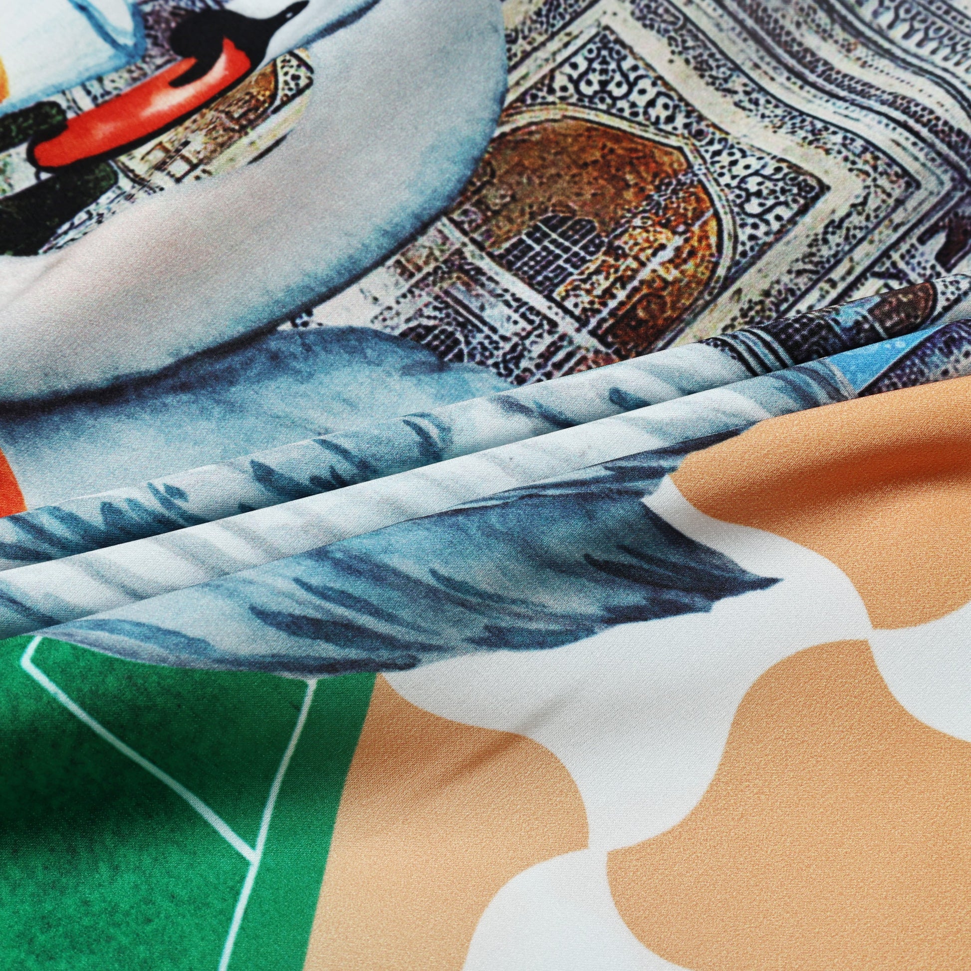 Landmark Goose Print Camp Collar Shirt Jonvidesign