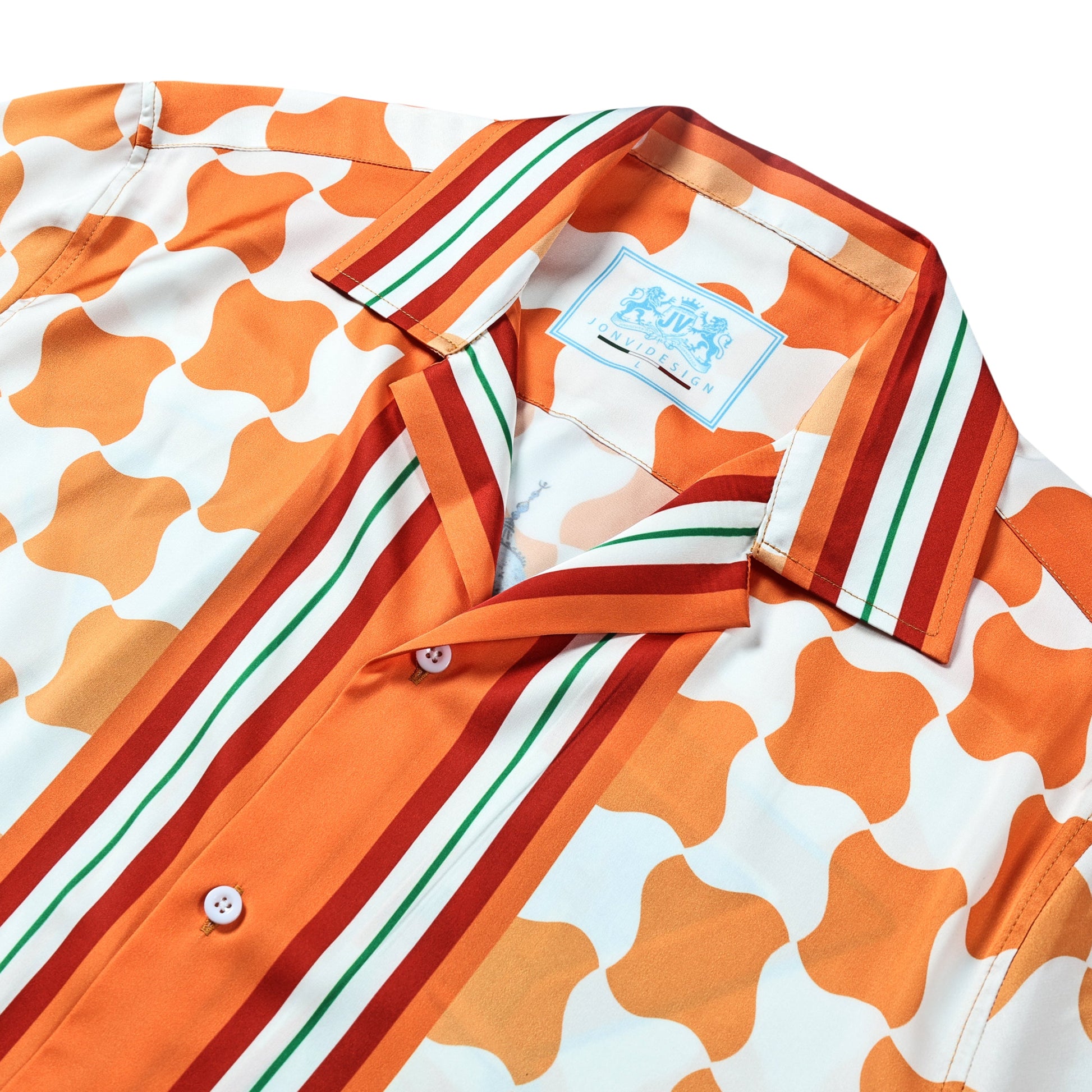 Landmark Goose Print Camp Collar Shirt Jonvidesign