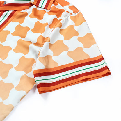 Landmark Goose Print Camp Collar Shirt Jonvidesign