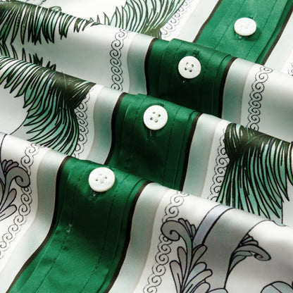 Nature Pattern Short Sleeve Shirt for Men Jonvidesign