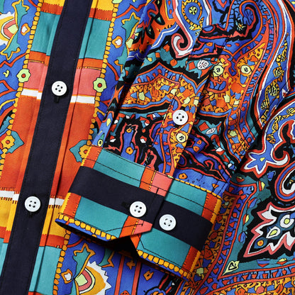 Paisley Pattern Long Sleeve Shirt Jonvidesign