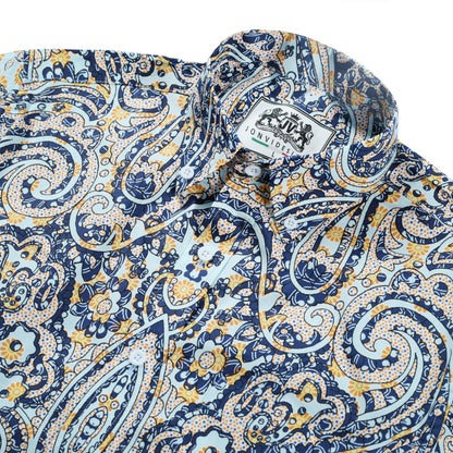 Paisley Print Long Sleeve Button Down Casual Shirt Jonvidesign