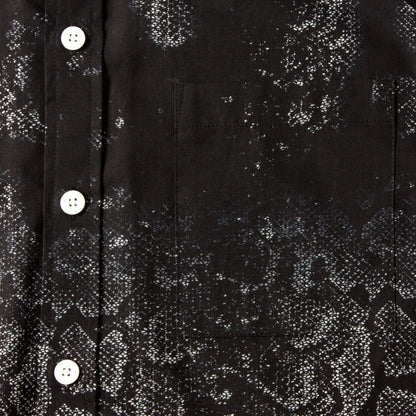 Snakeskin Print Short Sleeve Dress Shirt for Men Jonvidesign