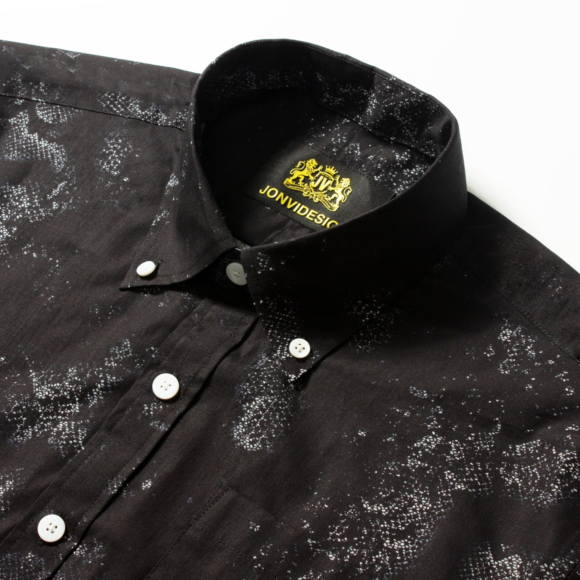 Snakeskin Print Short Sleeve Dress Shirt for Men Jonvidesign