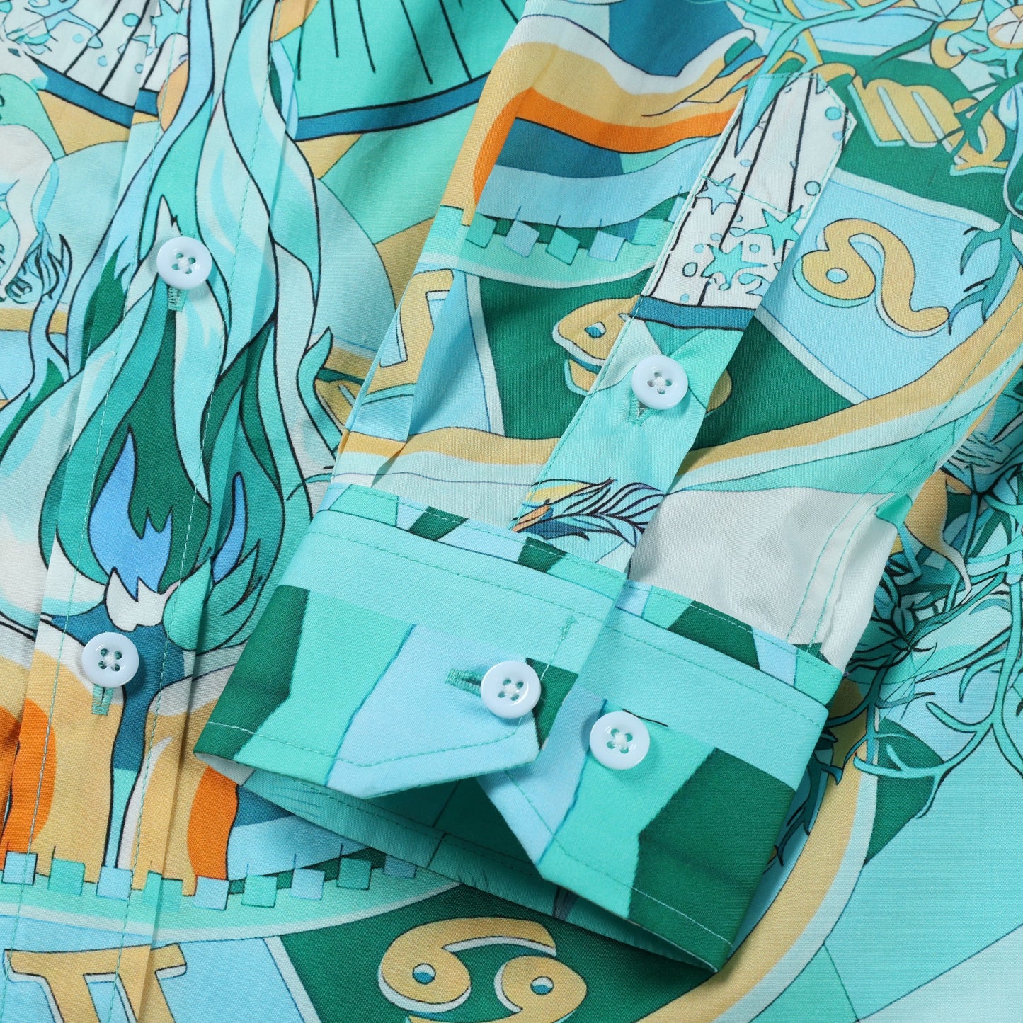 Teal Myth Button Down Shirt Jonvidesign