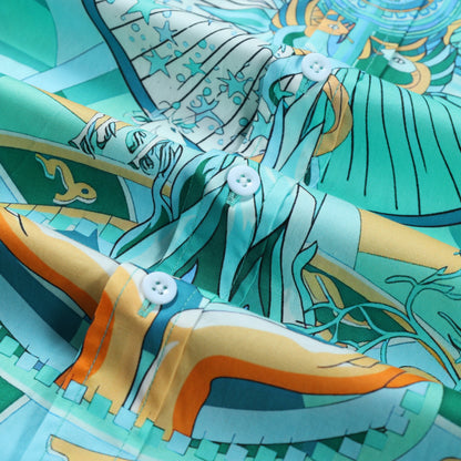 Teal Myth Button Down Shirt Jonvidesign