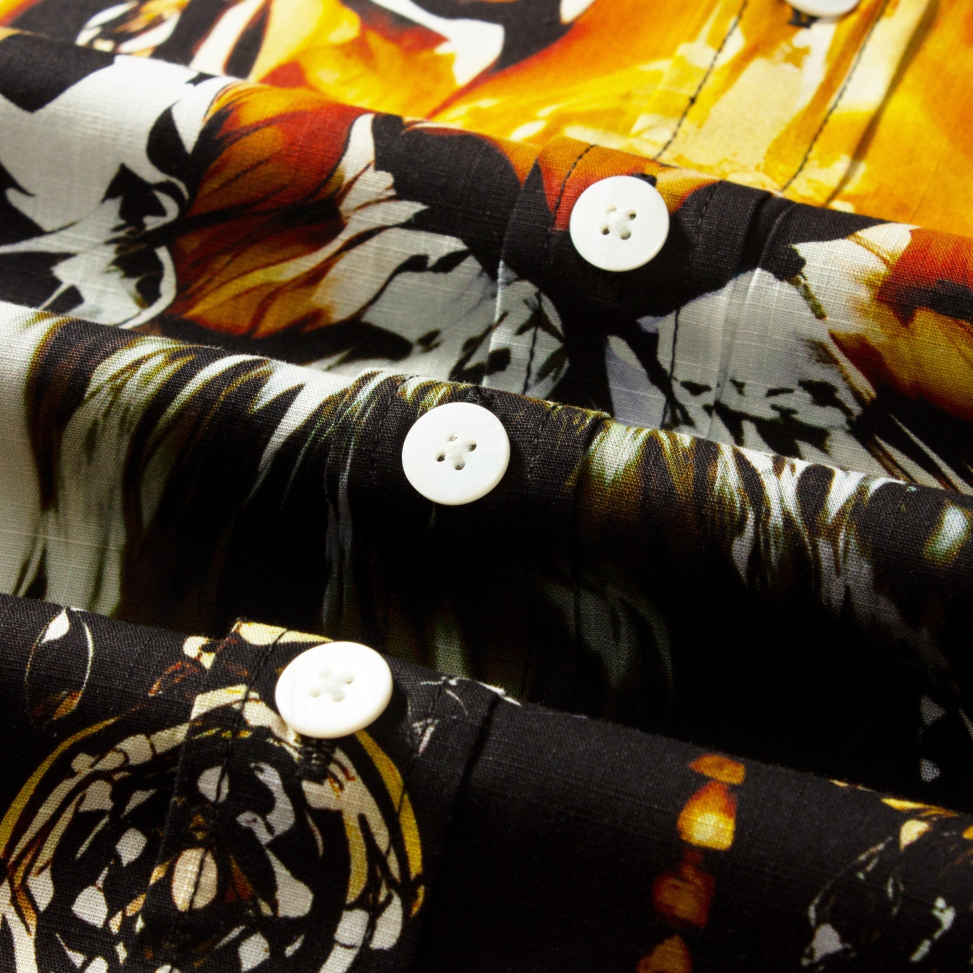 Tiger Pattern Short Sleeve Dress Shirt for Men Jonvidesign