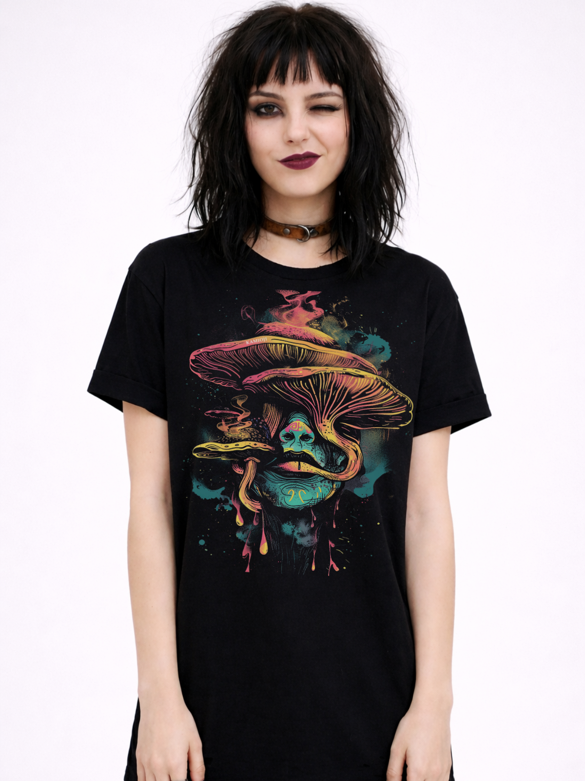 Trippy Mushroom Head T-Shirt