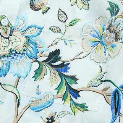 Vintage Floral Pattern Long Sleeve Button Down Shirt Jonvidesign