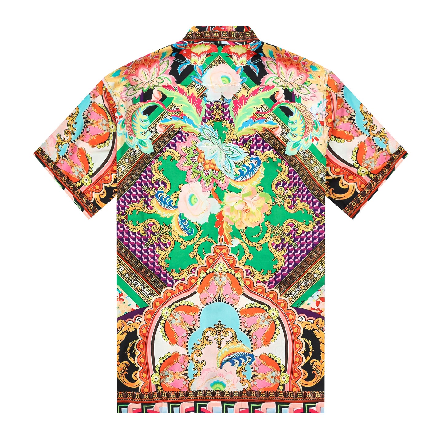 Luxury Resort Wear Silk Fiber Short Sleeve Shirt