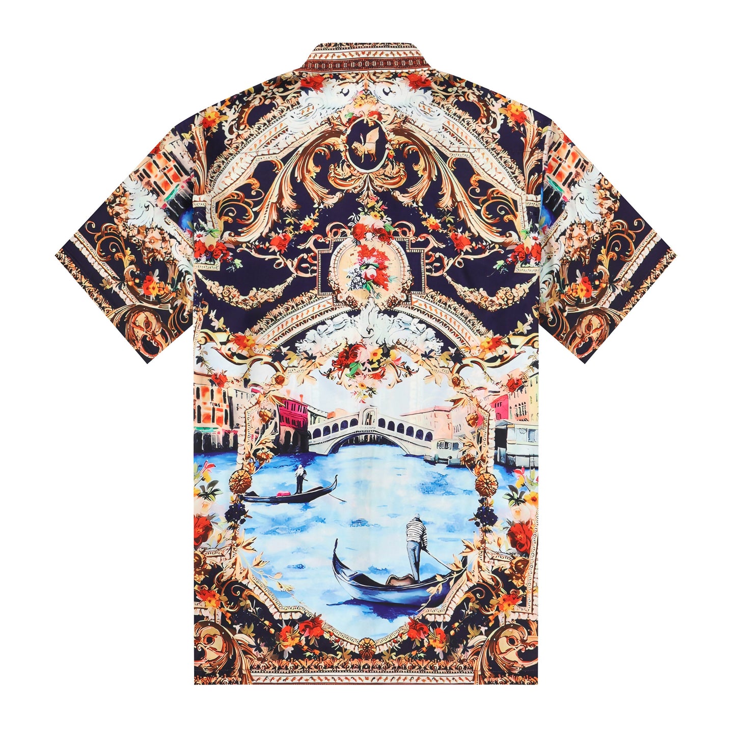 Gorgeous Resort Wear Silk Fiber Short Sleeve Shirt