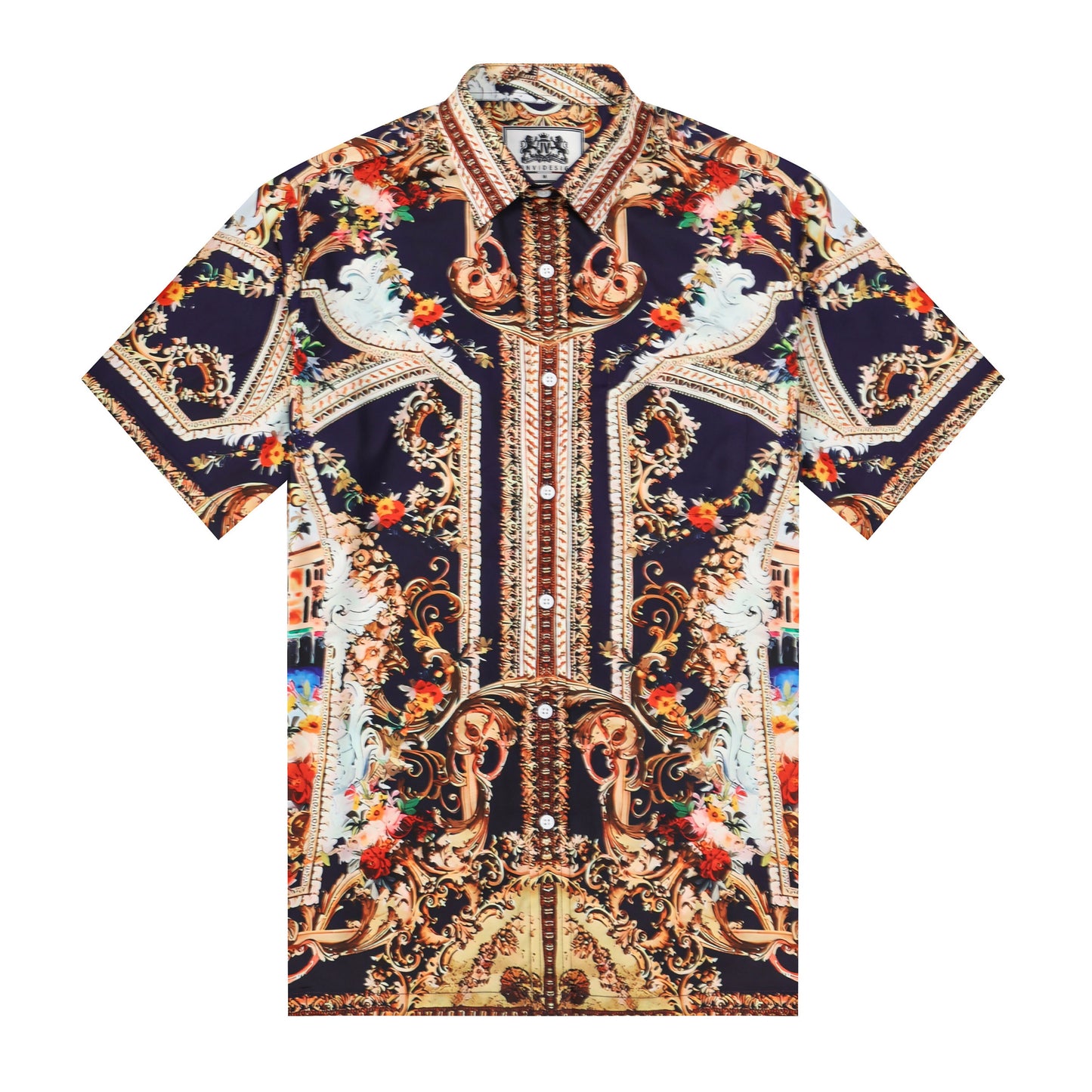 Gorgeous Resort Wear Silk Fiber Short Sleeve Shirt